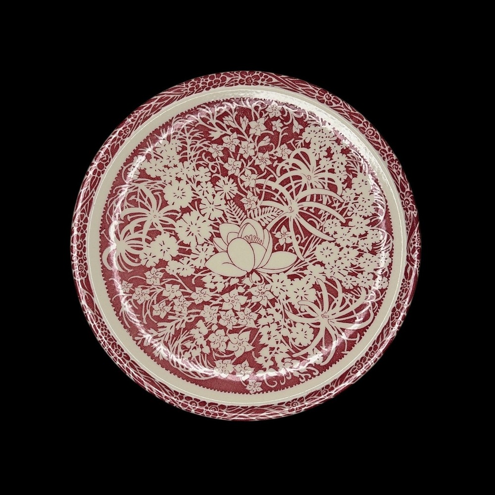 Vernon Kilns Hawaiian Flowers Don Blanding Floral Dinner Plate Vintage USA 9.5"‎